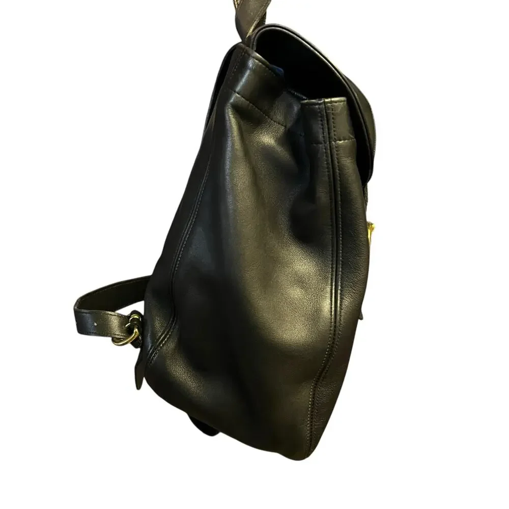 Vintage 1994 Coach Black Leather SoHo Bac Sac Backpack 4134 Made in USA w/ Card - Picture 10 of 12